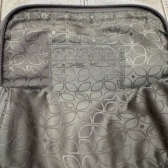 Fossil Vintage Brown Crossbody Shoulder Bag Purse Leather 11x10” - Picture 6 of 13